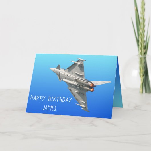 De Eurofighter Typhoon Birthday op maat Kaart (Voorkant)