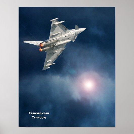 De Eurofighter Typhoon en een donkere, dramatische Poster (Voorkant)