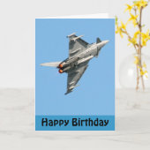 De Eurofighter Typhoon Happy Birthday Kaart (Gele Bloem)
