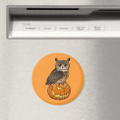 De Europees-Aziatische Eagle Uil van Halloween Magneet (Insitu (Vaatwasser))
