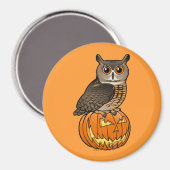De Europees-Aziatische Eagle Uil van Halloween Magneet (Voorkant / Achterkant)