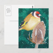 De Europese Goldfinch Briefkaart (Voorkant / Achterkant)