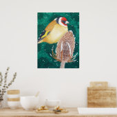 De Europese Goldfinch Poster (Keuken)