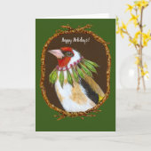 De Europese goudfinch-feestkaart levend Kaart (Gele Bloem)