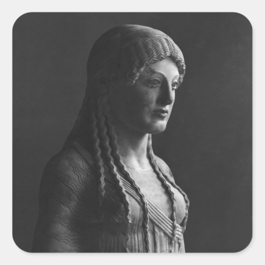 De Euthydikos Kore Vierkante Sticker (Voorkant)