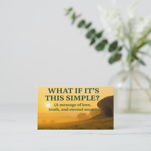 De evangelische Kaart: genade die redt Visitekaartje (Staand voorkant)