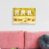 De Evans rollen zichzelf in vloerkleden Canvas Afdruk (Insitu (Woonkamer))