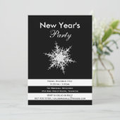 De Eve Party van Dramatic Black & White nodigt uit Kaart (Staand voorkant)