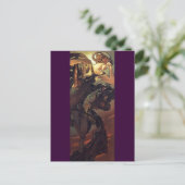 De "Evening Star"-Art Nouveau Briefkaart (Staand voorkant)