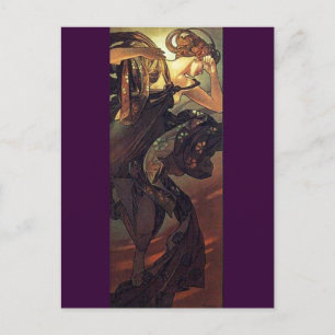 De "Evening Star"-Art Nouveau Briefkaart