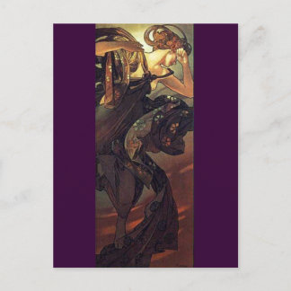 De "Evening Star"-Art Nouveau Briefkaart