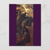 De "Evening Star"-Art Nouveau Briefkaart (Voorkant)