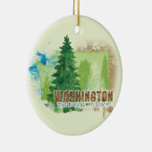 De Evergreen-staat Keramisch Ornament (Rechts)