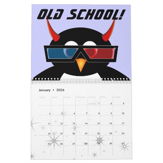 De EVIL PENGUIN™ Cartoon CALENDAR 2012 Kalender (Jan 2026)