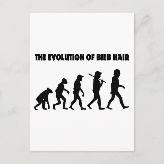 De evolutie van B-haar Briefkaart (Voorkant)
