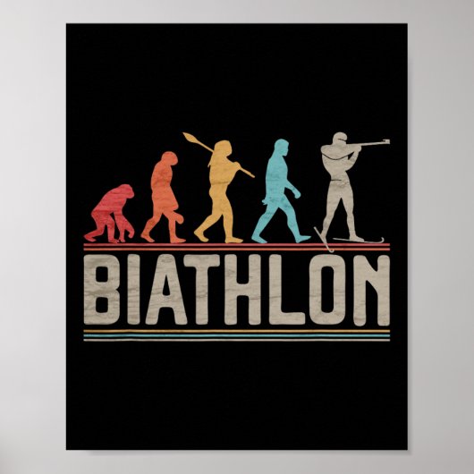 De evolutie van biatlon doel schieten XC huid Poster (Voorkant)