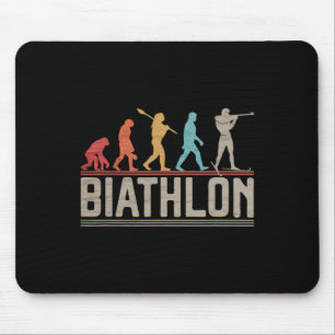 De evolutie van biatlon doel schieten Xc skiën Muismat