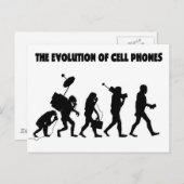 De evolutie van celtelefoons briefkaart (Voorkant / Achterkant)