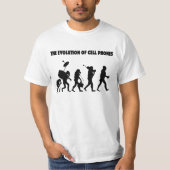 De evolutie van celtelefoons t-shirt (Voorkant)