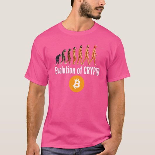 De evolutie van crypto Bitcoin Ethereum Cryptovalu T-shirt (Voorkant)