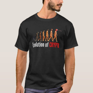 De evolutie van cryptobitmunt BTC-cryptovaluta T-shirt