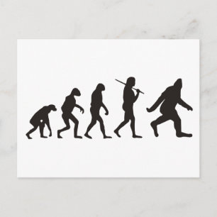 De evolutie van de Bigfoot Briefkaart