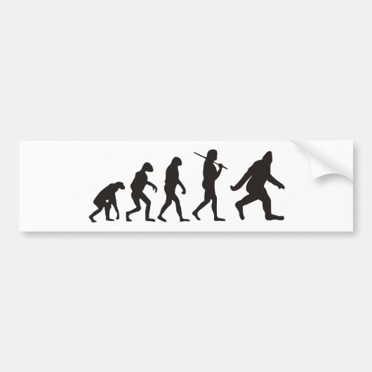 De evolutie van de Bigfoot Bumpersticker (Voorkant)