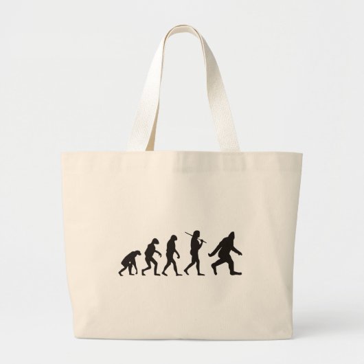 De evolutie van de Bigfoot Grote Tote Bag (Voorkant)
