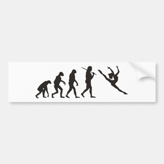De evolutie van de danser bumpersticker (Voorkant)