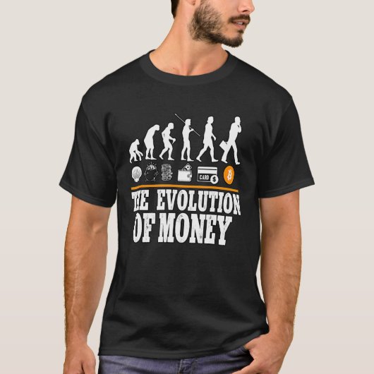 De evolutie van de geldklokketen van Cyprus naar b T-shirt (Voorkant)