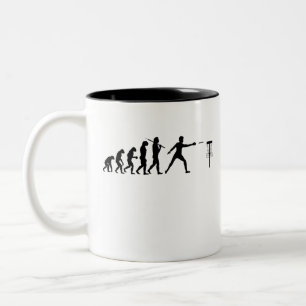 De evolutie van de Golf van de Schijf Tweekleurige Koffiemok