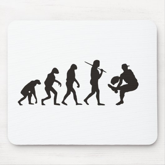 De evolutie van de honkbalpitcher muismat (Voorkant)