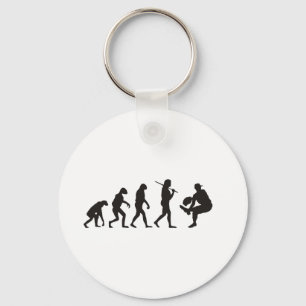 De evolutie van de honkbalpitcher sleutelhanger