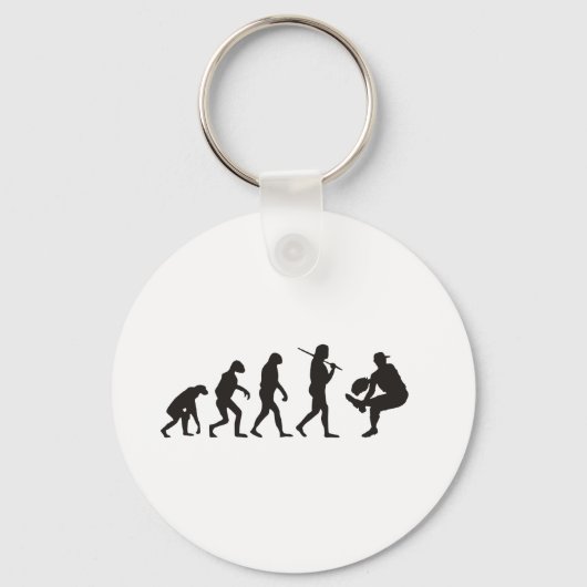 De evolutie van de honkbalpitcher sleutelhanger (Voorkant)