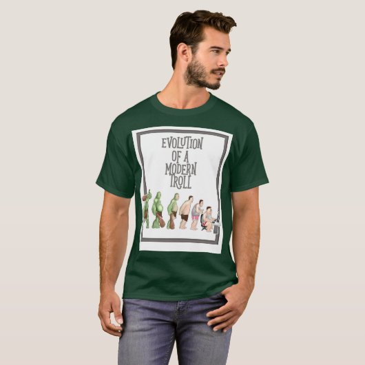 De evolutie van de moderne troll t-shirt (Voorkant volledig)