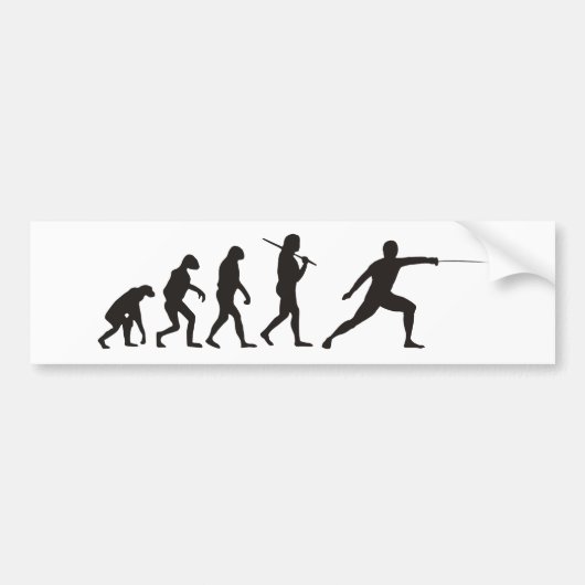 De evolutie van de omheining bumpersticker (Voorkant)