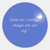 De evolutie van de vlinder ronde sticker (Voorkant)