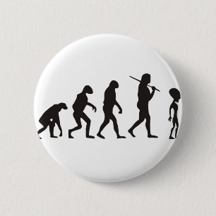 De evolutie van de vreemdeling ronde button 5,7 cm
