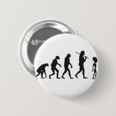 De evolutie van de vreemdeling ronde button 5,7 cm (Voorkant /achterkant)