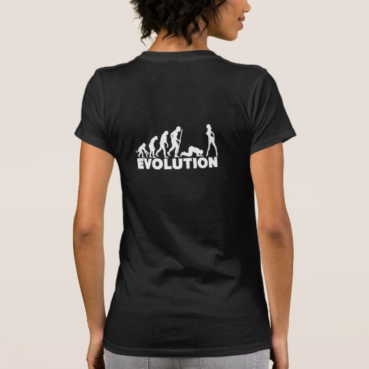 De evolutie van de vrouwenregel t-shirt (Achterkant)