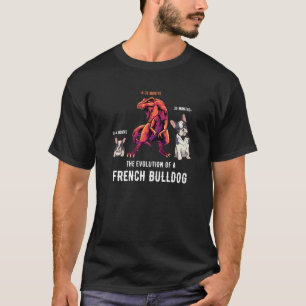 De evolutie van een Franse Bulldog of de evolutie  T-shirt