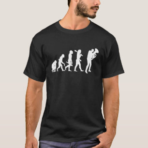 De evolutie van een tubaspeler Tubisten  T-shirt