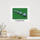 De evolutie van Golf Poster (Keuken)