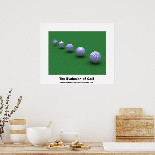 De evolutie van Golf Poster (Keuken)