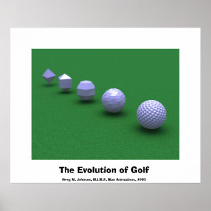 De evolutie van Golf Poster