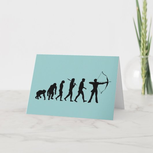 De Evolutie van het boogschieten van een een Boog Kaart (Voorkant)