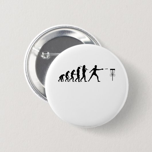 De evolutie van het schijfgolf ronde button 5,7 cm (Voorkant /achterkant)