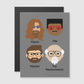 De evolutie van heup - hippie naar heupvervanging (Voorkant / Achterkant)