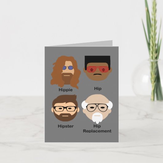 De evolutie van heup - hippie naar heupvervanging kaart (Voorkant)