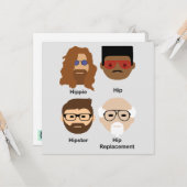 De evolutie van heup wenskaart kaart (Voorkant / Achterkant in situ)